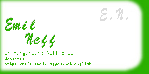 emil neff business card